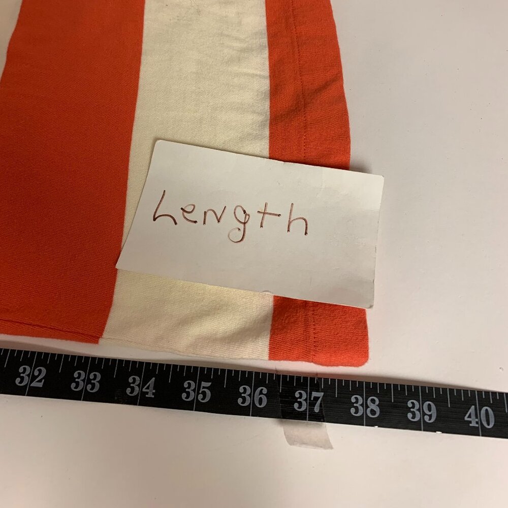 Tommy Hilifger Dress  Orange Stiped Nautical Beach Causal Shift Womens SZ L - Picture 8 of 9